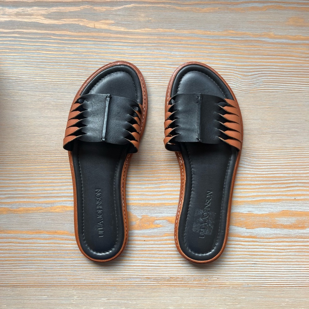 Ulla Johnson Ameya Leather Slide Sandals EUC